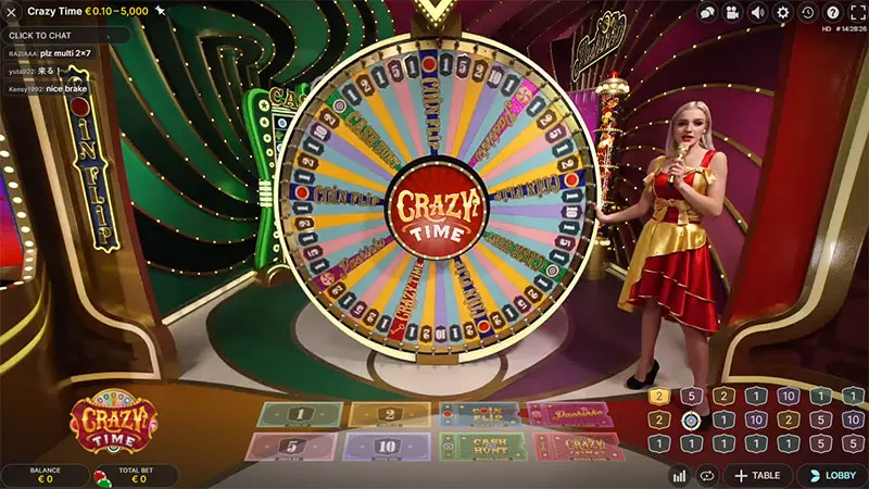 découvrez crazy time casino, le jeu de casino en ligne palpitant alliant divertissement et gains exceptionnels. profitez d'une expérience unique avec des bonus exclusifs et des parties endiablées !